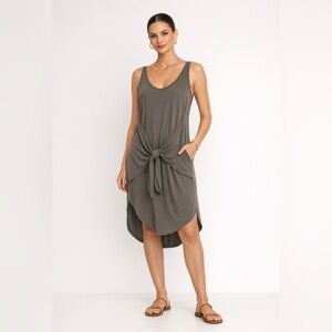 Trouvé Gray Soft Modal Dress — Minimalist Capsule Piece travel layering NWT, XS